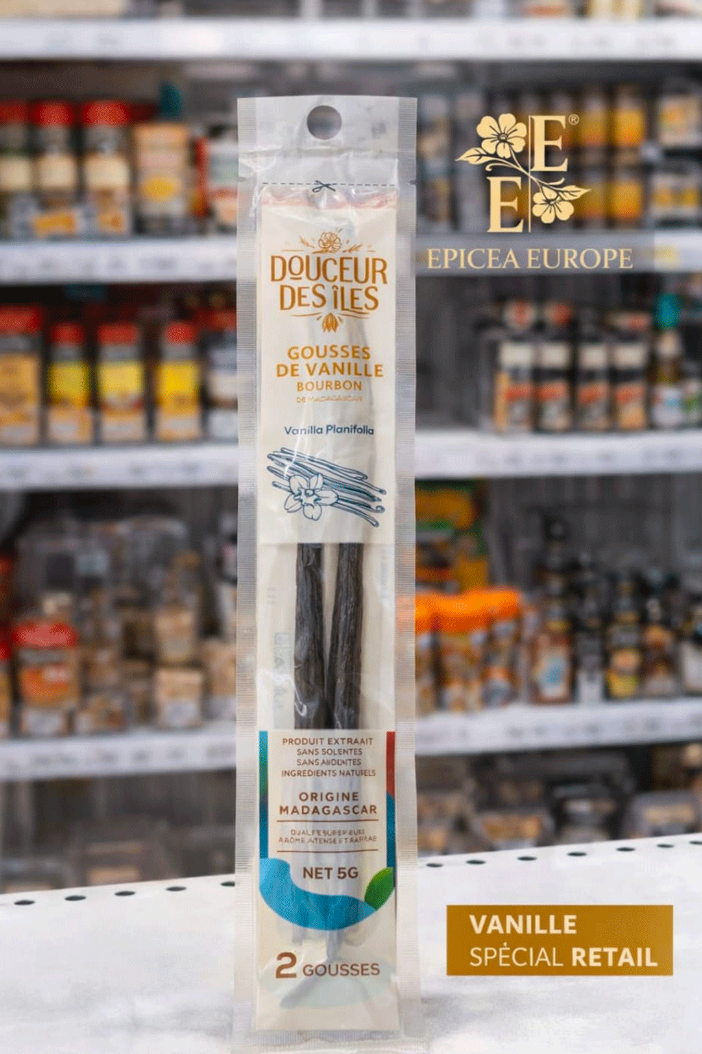 Gousses de vanille Rouge EUR – En paquet